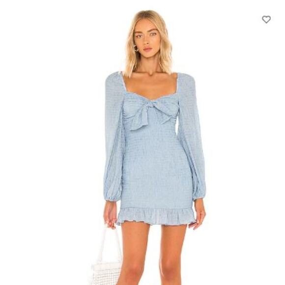 Majorelle Sofia Mini Dress Bow Cocktail Cottage Coquette Fairy Pastel Boho Small - Picture 11 of 11